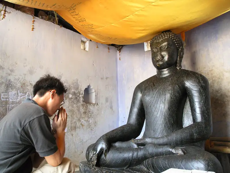 Black Buddha in Meditation Pose