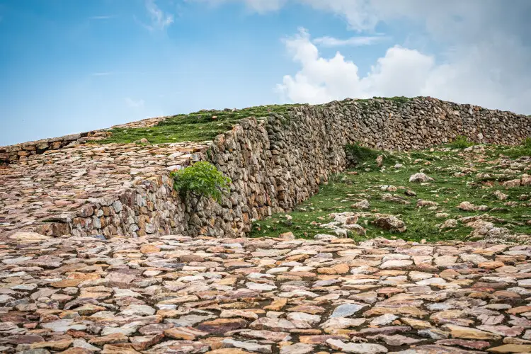 Historical Cyclopean Wall of Nalanda - Past Relics